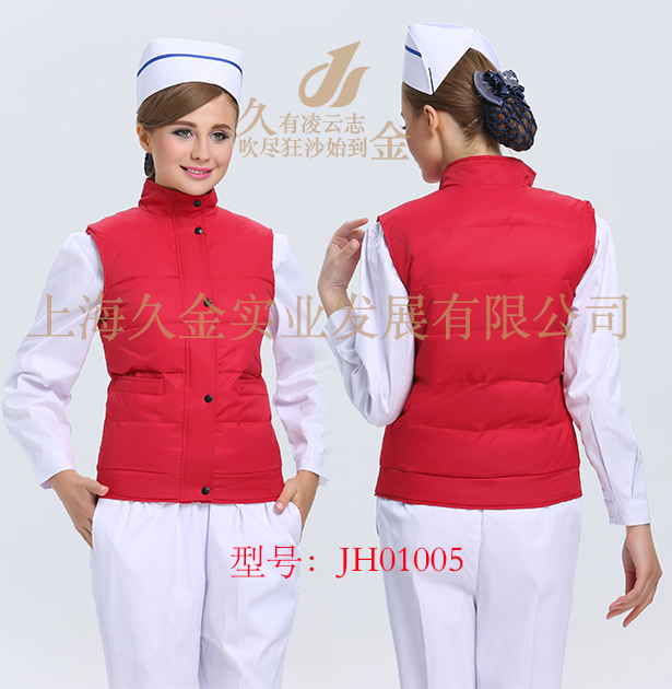 JH01005 大(dà)紅色棉馬夾